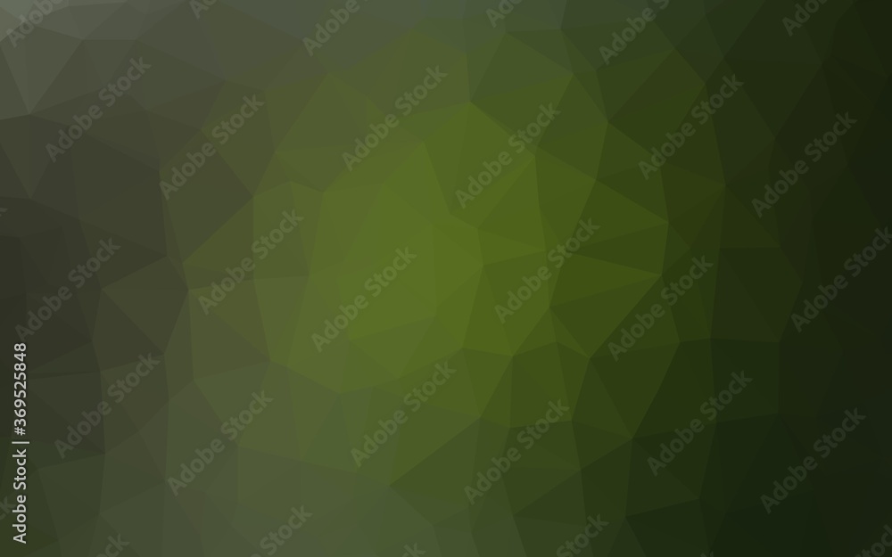 Dark Green vector blurry triangle pattern. Creative illustration in halftone style with gradient. New texture for your design. Dark Green vector blurry triangle pattern. Creative illustration in halftone style with gradient. New texture for your design.