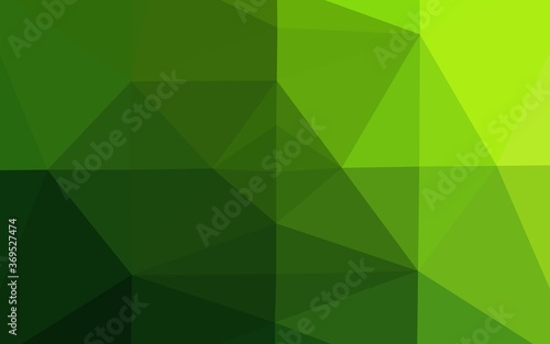 Light Green vector abstract polygonal layout. Colorful abstract illustration with gradient. Polygonal design for your web site.
