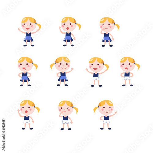 Wallpaper Mural Kids emotions set 1 cartoon vector Torontodigital.ca