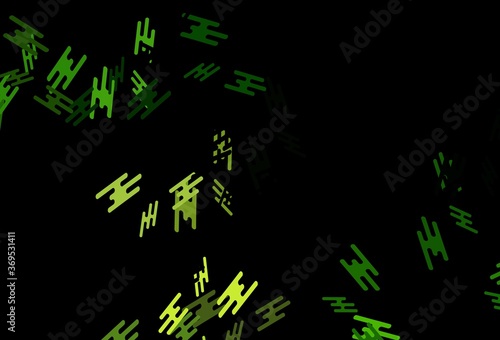 Dark Green vector background with straight lines.