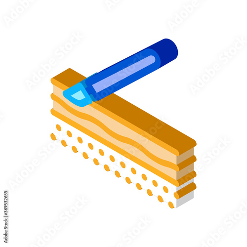 surgical incision icon vector. isometric surgical incision sign. color isolated symbol illustration