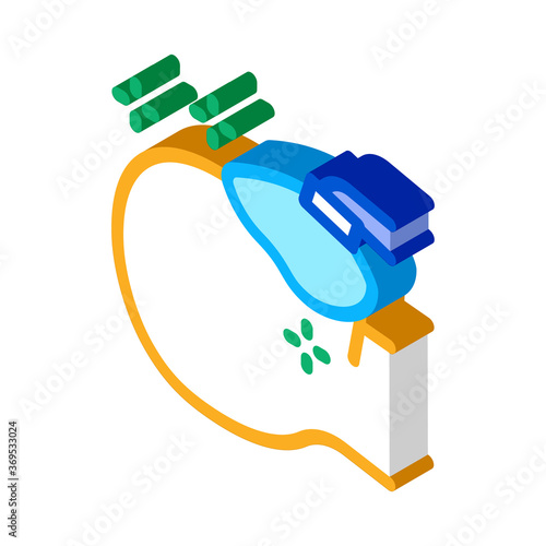 patient anesthesia icon vector. isometric patient anesthesia sign. color isolated symbol illustration
