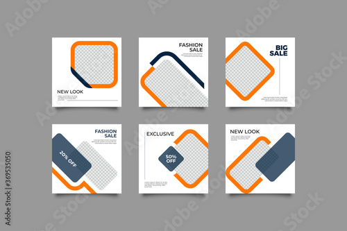 Set of Modern trendy covers idea. Editable simple info banner shop. Slides for app, digital style for social media pack. Square handpicked beauty posts, brochure layout design