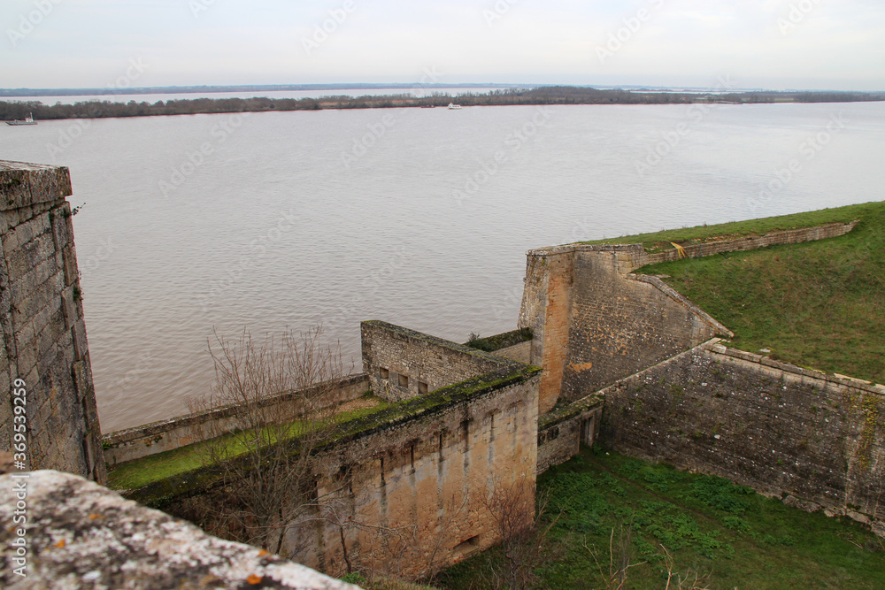 citadel of blaye and garonne river (france) 