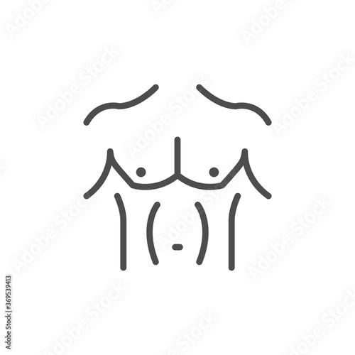 Human torso or trunk line icon