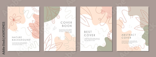 Set of abstract creative artistic templates with autumn concept. Universal cover Designs for Annual Report, Brochures, Flyers, Presentations, Leaflet, Magazine.