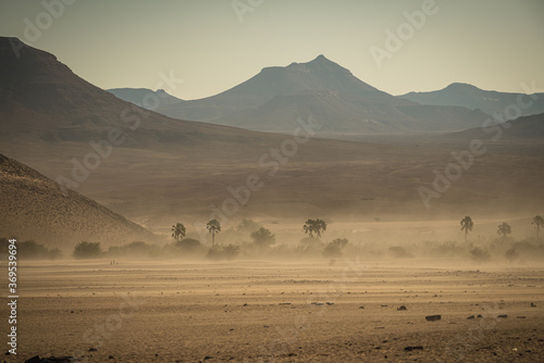 Sandstorm next to Purros Canyon, Namibia