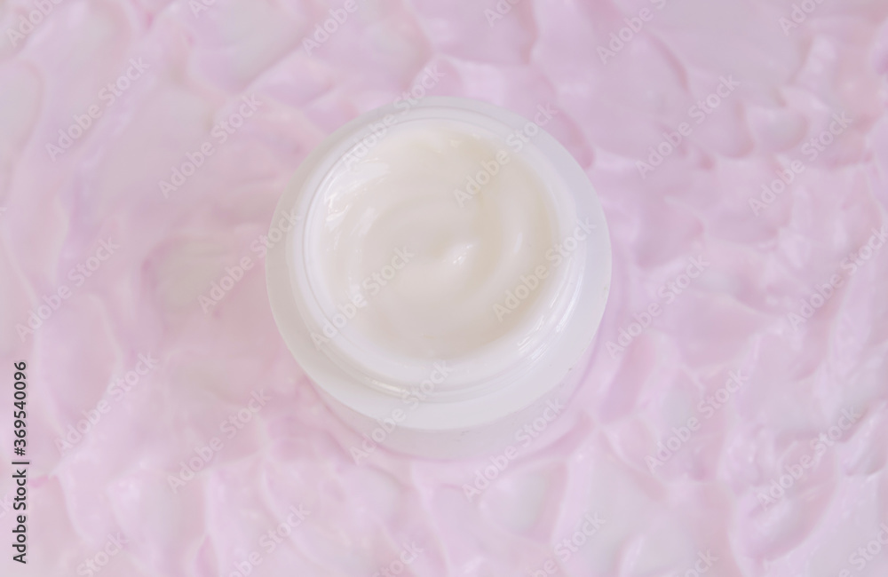 pink cream texture and plastic can pink cream texture and plastic can