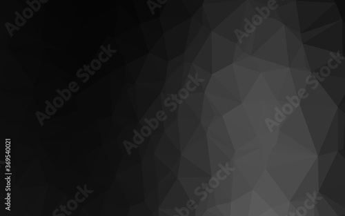 Dark Silver, Gray vector blurry triangle template. A sample with polygonal shapes. The best triangular design for your business.
