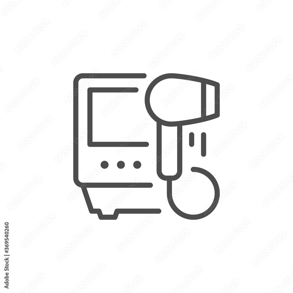 Hair removal appliance line icon Hair removal appliance line icon