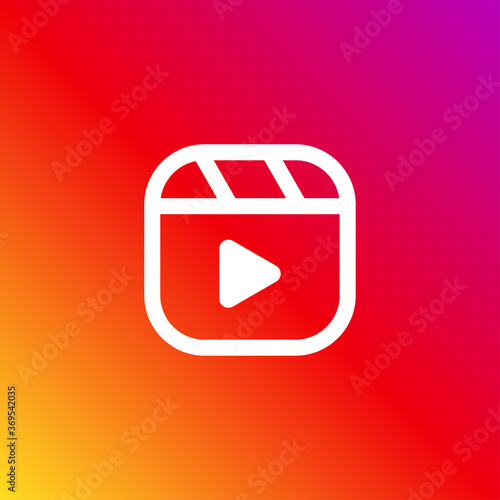 Instagram reel icon isolated on background. Social media video content symbol modern simple vector icon for website design, mobile app, ui. Vector Illustration