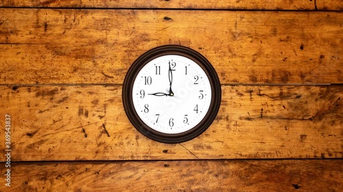 Wallpaper Mural A round clock mounted to the side. Timelapse 4k Torontodigital.ca