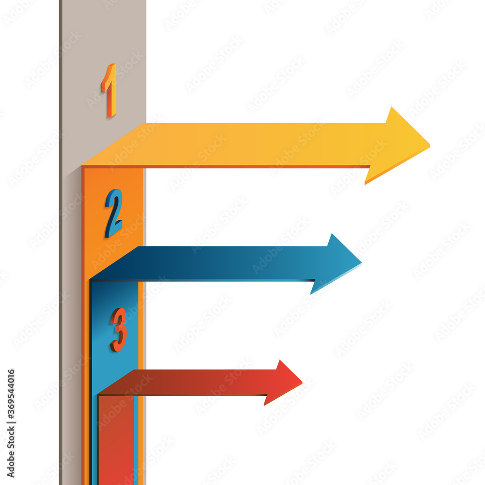 step by step concept of arrows on white background, vector infographic step by step concept of arrows on white background, vector infographic