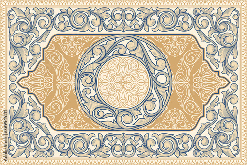 Vintage decorative ornate design card