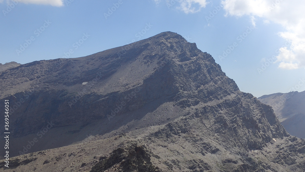 Hiking in Sierra Nevada in summer