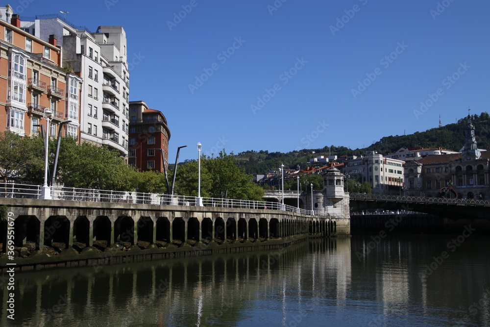 Urbanscape in the estuary of Bilbao