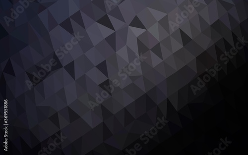 Dark Black vector polygon abstract backdrop. A sample with polygonal shapes. Elegant pattern for a brand book.