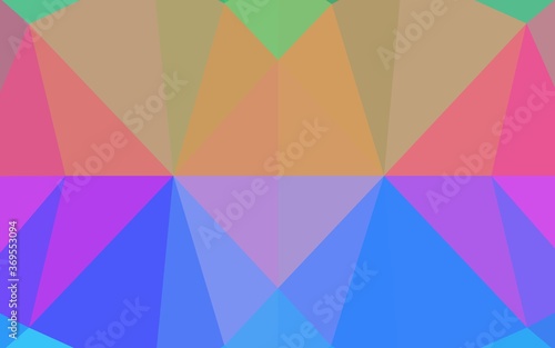Light Multicolor  Rainbow vector shining hexagonal background. A vague abstract illustration with gradient. The completely new template can be used for your brand book.