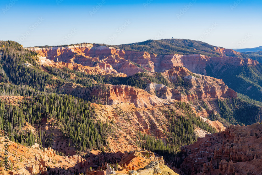 Beautiful landscape saw from North View Lookout of Cedar Breaks National Monument