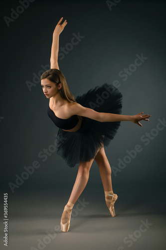 Ballerina in black tutu