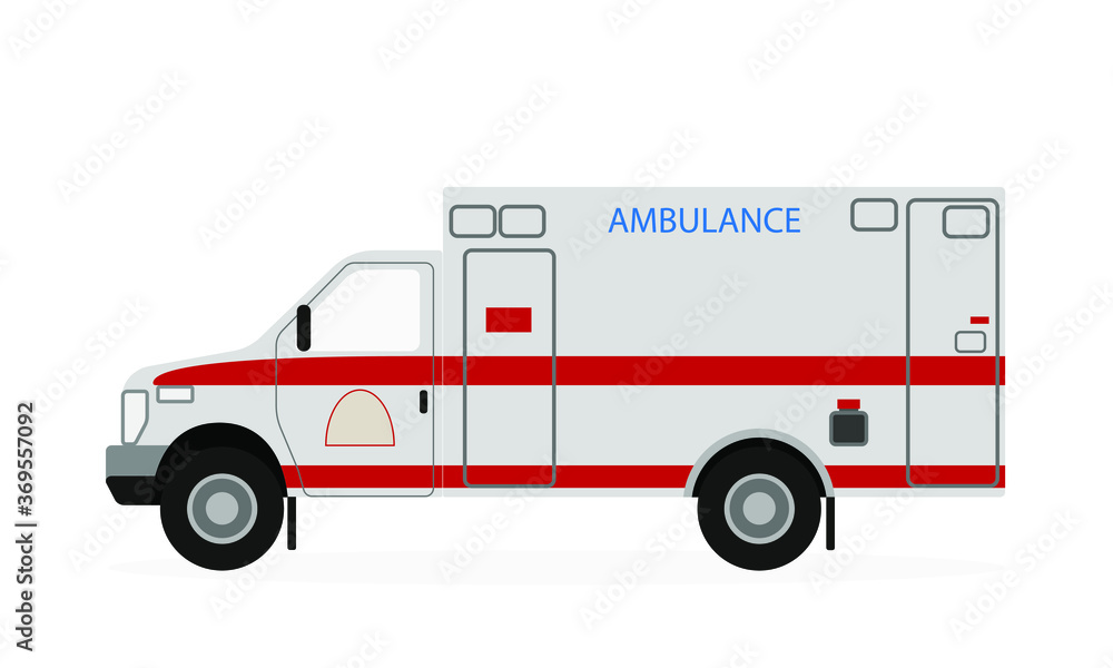 Ambulance on a white background Ambulance on a white background