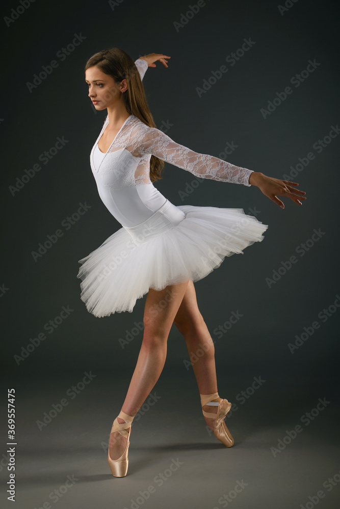 Young ballerina dancing