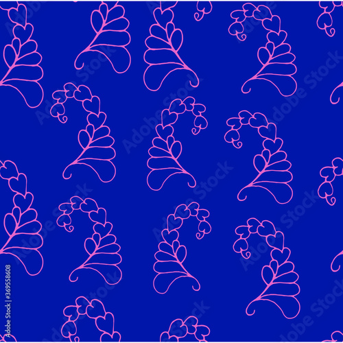 Beautiful patterns on a blue background. Suitable for packaging, clothing, background, postcards