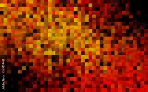 Fototapeta Naklejka Na Ścianę i Meble -  Dark Orange vector cover in polygonal style. Glitter abstract illustration with rectangular shapes. Pattern for busines ad, booklets, leaflets