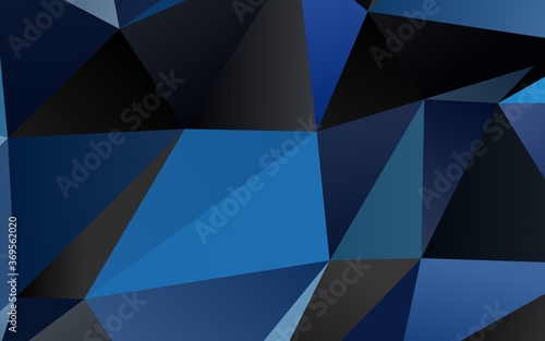 Dark BLUE vector blurry triangle template. A vague abstract illustration with gradient. Textured pattern for background.