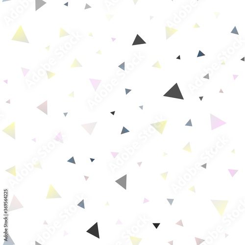Light Silver, Gray vector seamless background with triangles. Triangles on abstract background with colorful gradient. Modern template for your landing page.