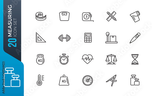 minimal measuring icon set
