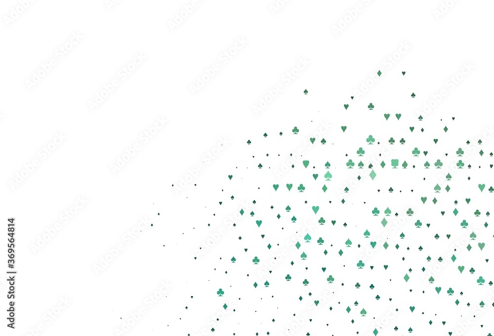 Light Green vector texture with playing cards. Light Green vector texture with playing cards.