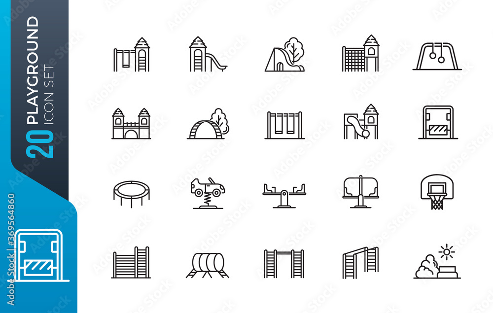 minimal playground icon set minimal playground icon set