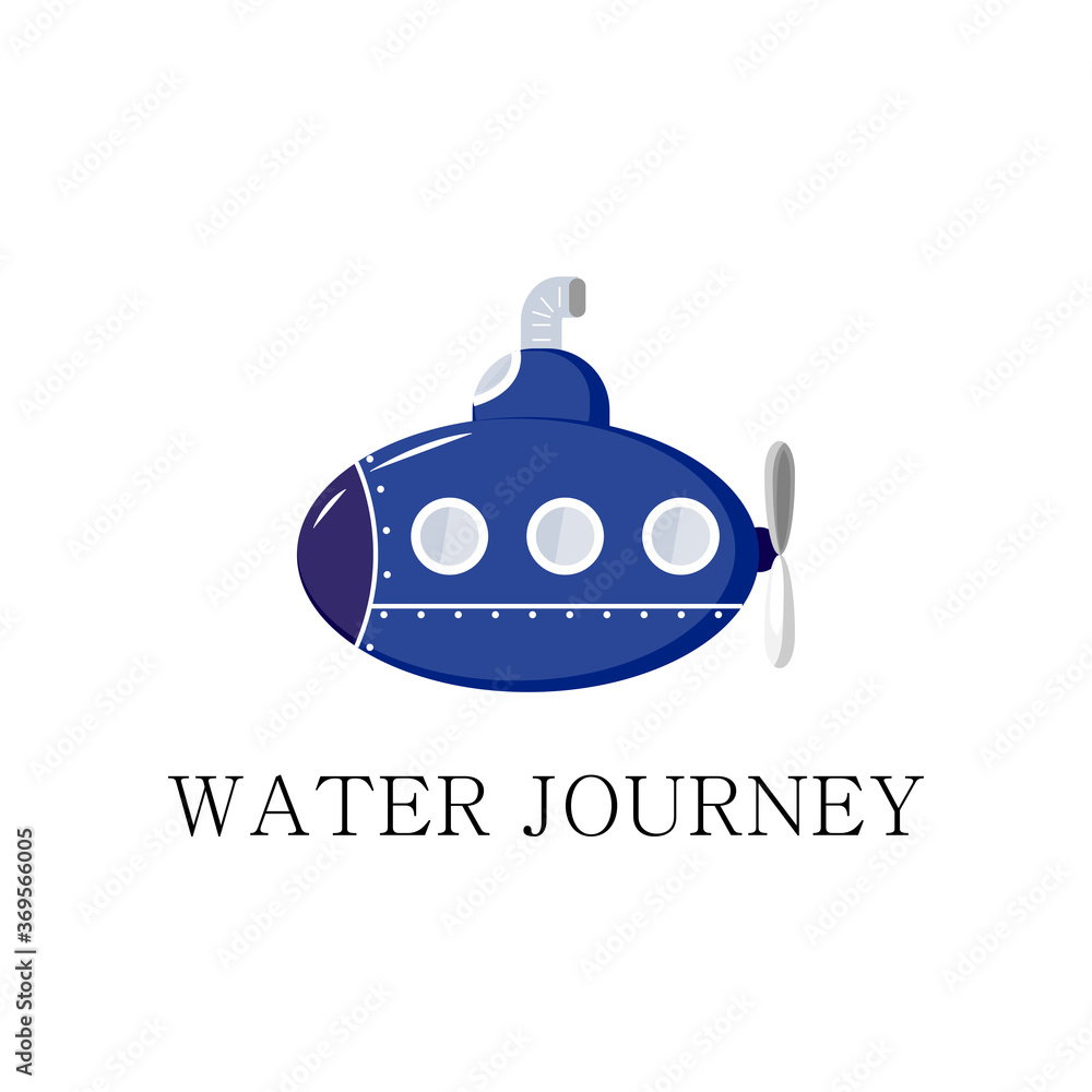 logo for design with a submarine. nautical fabric print logo for design with a submarine. nautical fabric print