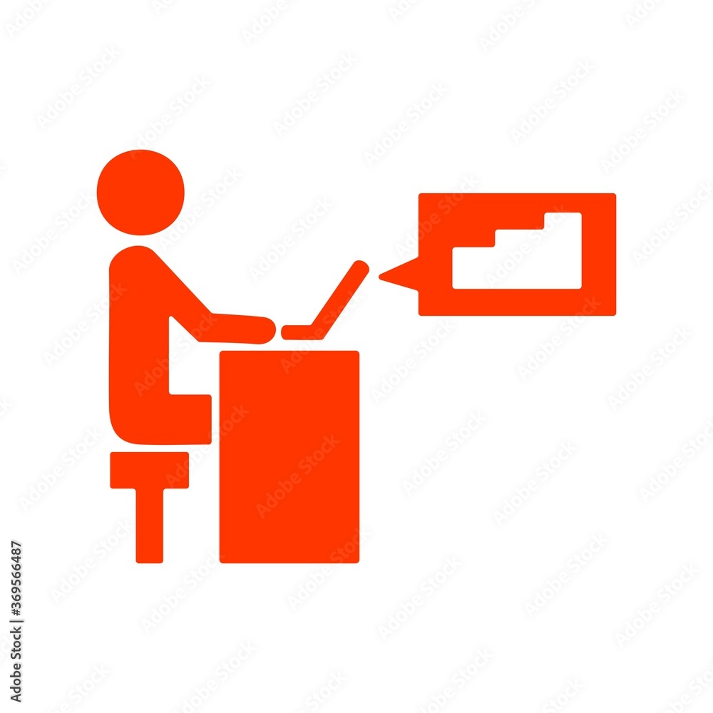 Businessman preparing analysis report for presentation vector illustration. Flat icon design. Businessman preparing analysis report for presentation vector illustration. Flat icon design.