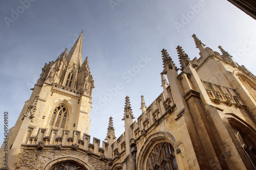 architecture and buildings around the university town of oxfordshire in england photo