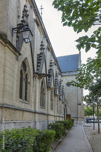 Fototapeta Naklejka Na Ścianę i Meble -  Saint Theresa chapel at the Auteuil Foundation. Paris-Auteuil - Tranquil Village in the City. In 1860 Auteuil was incorporated into Paris 16th arrondissement. Paris, France.