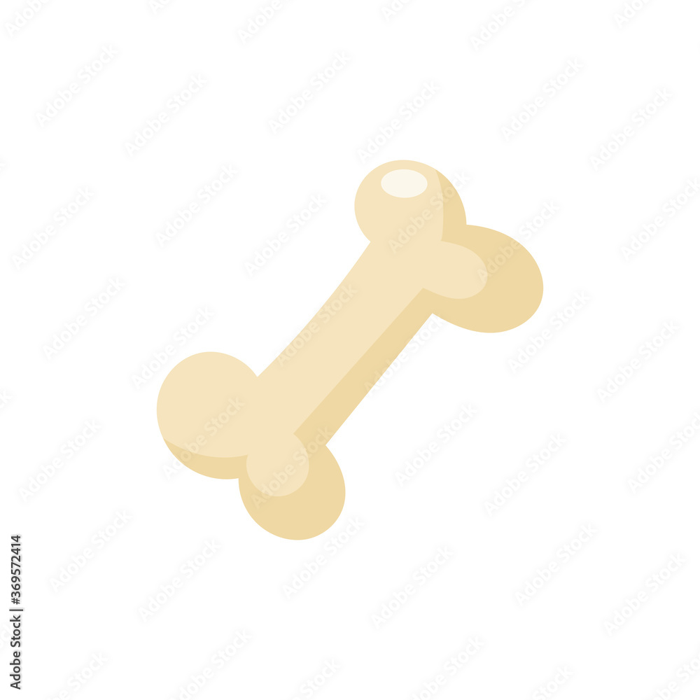Single bone in cartoon style isolated on white. Single bone in cartoon style isolated on white.