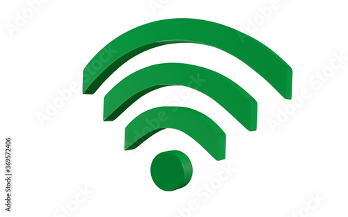 Photography 3d illustration of wifi connection icon representing communication