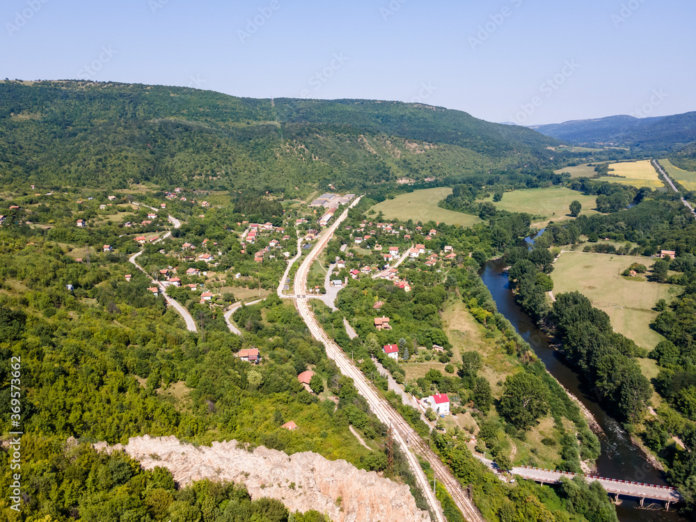 Aerial view of Ritlite at Iskar River Gorge, Bulgaria