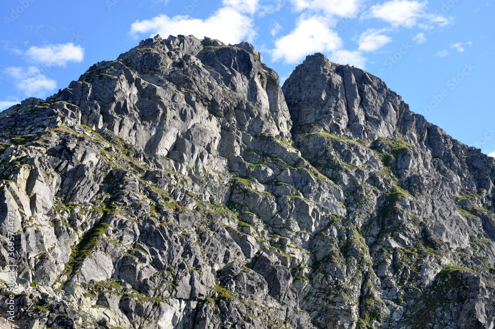 Widok na Rohacze od strony Wołowca, Tatry Zachodnie