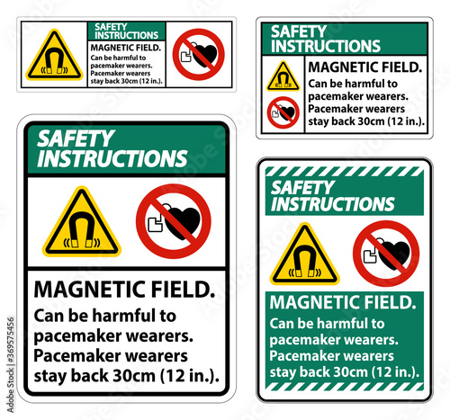 Safety Instructions Magnetic field can be harmful to pacemaker wearers.pacemaker wearers.stay back 30cm