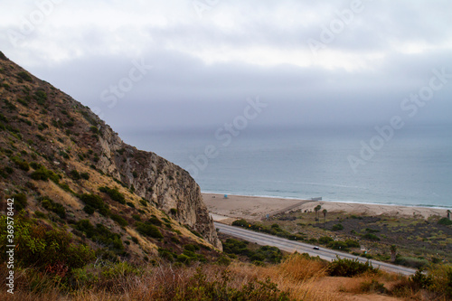 View of the Pacific Ocean at Point Mugu State Park, Malibu, California.