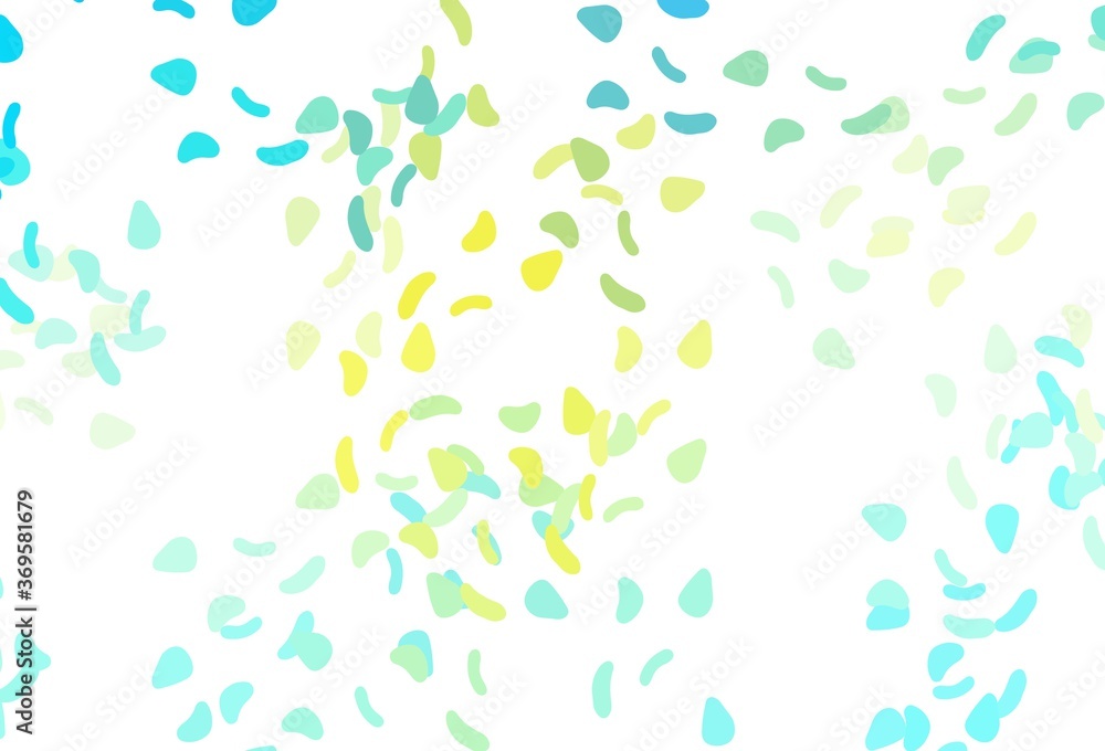 Light Blue, Yellow vector pattern with chaotic shapes. Light Blue, Yellow vector pattern with chaotic shapes.