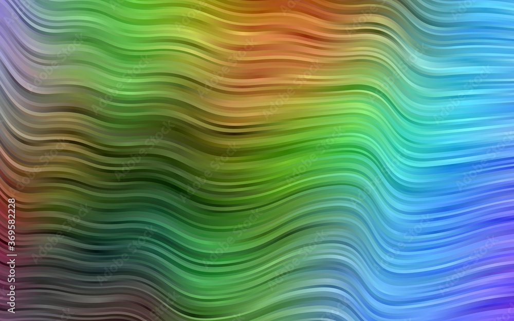 Obraz premium Light Multicolor, Rainbow vector template with abstract lines. Glitter abstract illustration with wry lines. Marble design for your web site.