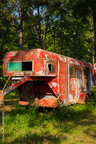 rusty horse trailer 