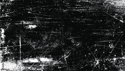 Scratched Grunge Urban Background Texture Vector. Dust Overlay Distress Grainy Grungy Effect. Distressed Backdrop Vector Illustration. Isolated Black on White Background. EPS 10.