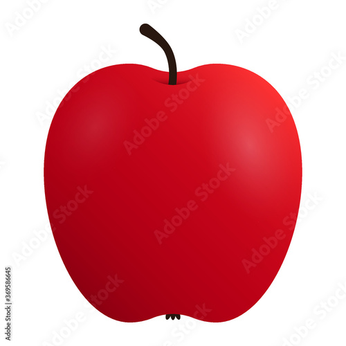 Vector illustration of a red delicious apple