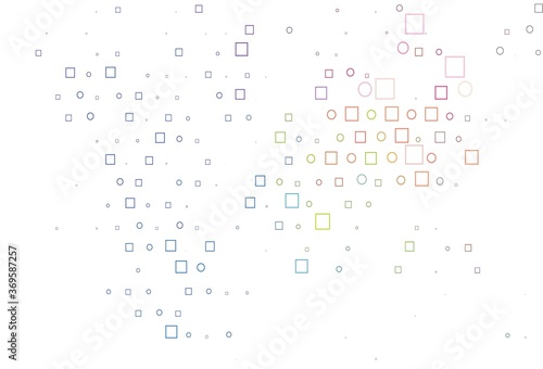 Light Multicolor, Rainbow vector cover with circles, cubes.
