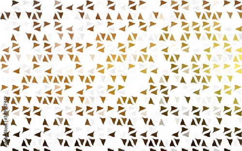 Light Yellow, Orange vector pattern in polygonal style. Beautiful illustration with triangles in nature style. Pattern can be used for websites.